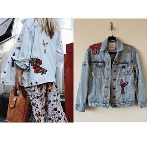 ARITZIA-“LITTLE Moon” Dianthus Patch Embroidered Jacket (Size:XS)